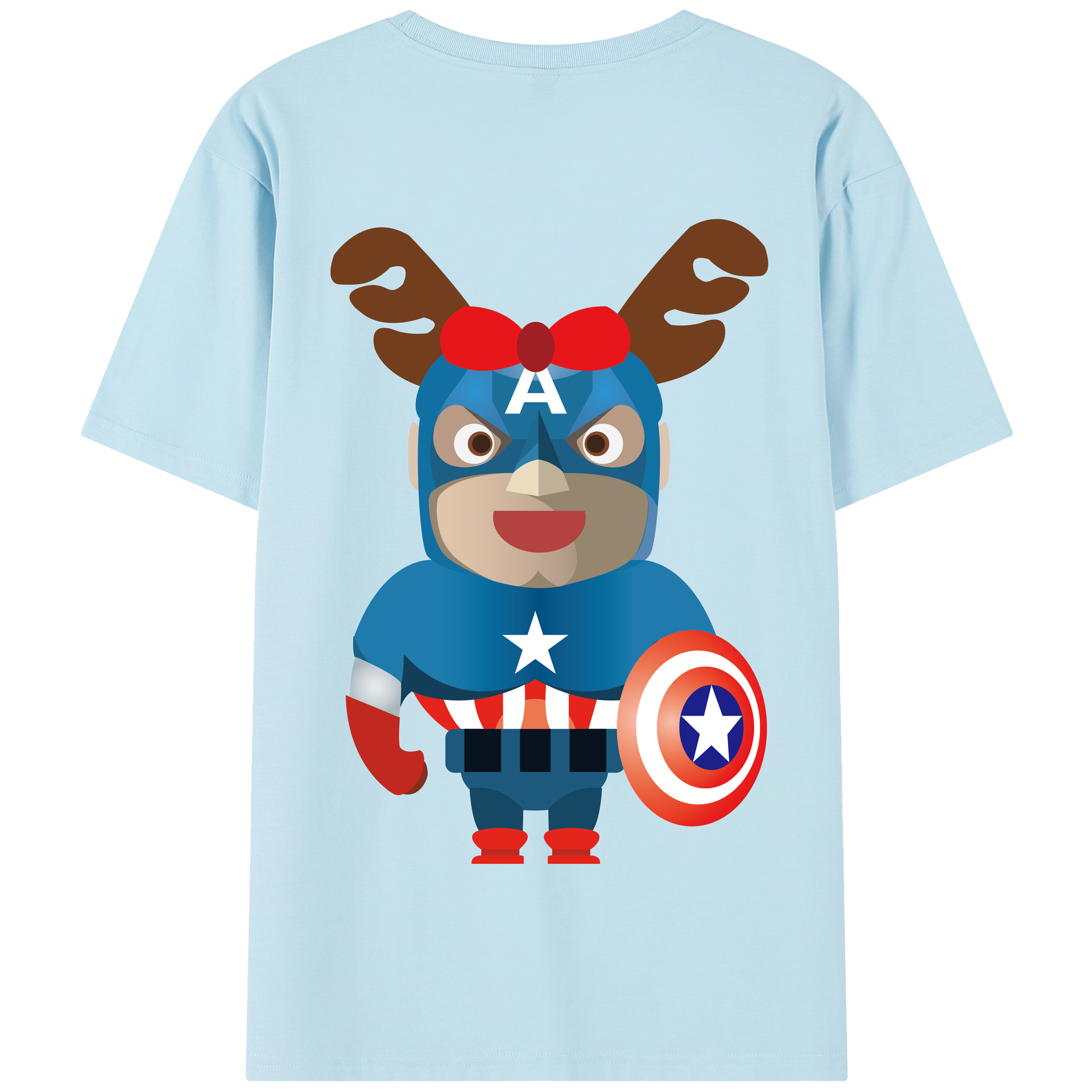 （画像用） アベンジャーズ The Avengers 綿100％半袖Tシャツ（背面プリント）